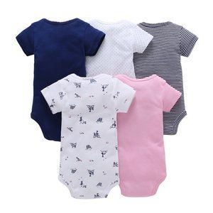 ECO-FRIENDLY 5-PACK BABY BODYSUITS - 5 PIECE